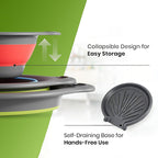 Snokko® 4 Piece Collapsible Silicone Kitchen Strainer Set