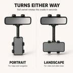 360° Rearview Mirror Phone Holder