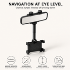 360° Rearview Mirror Phone Holder