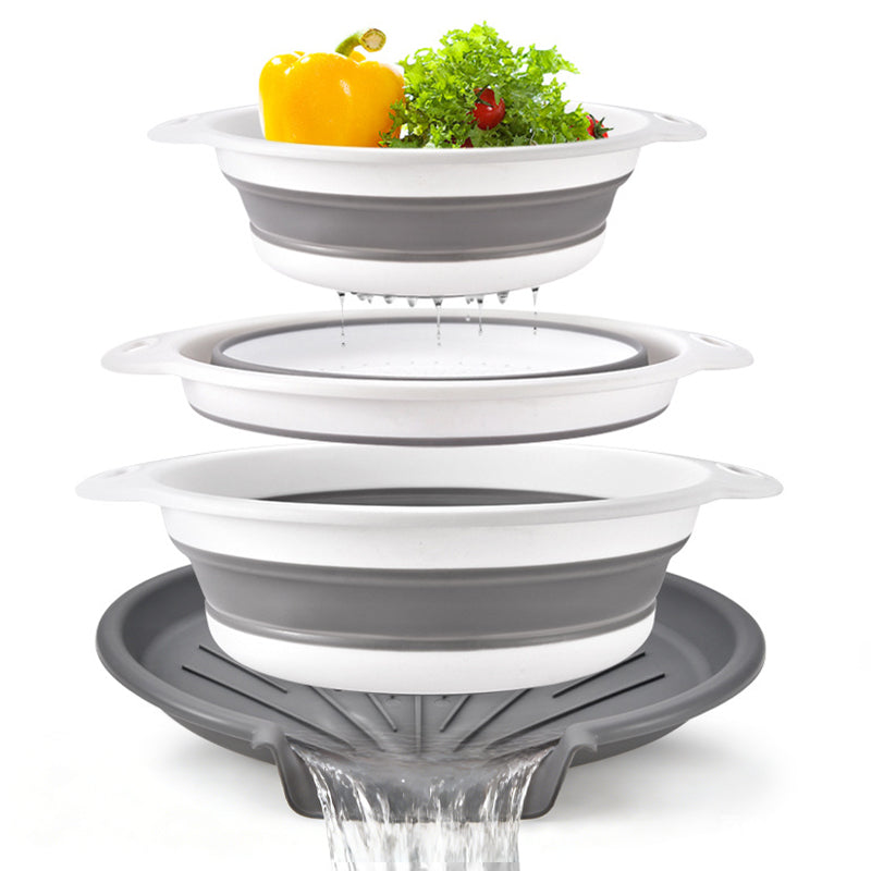Snokko® 4 Piece Collapsible Silicone Kitchen Strainer Set