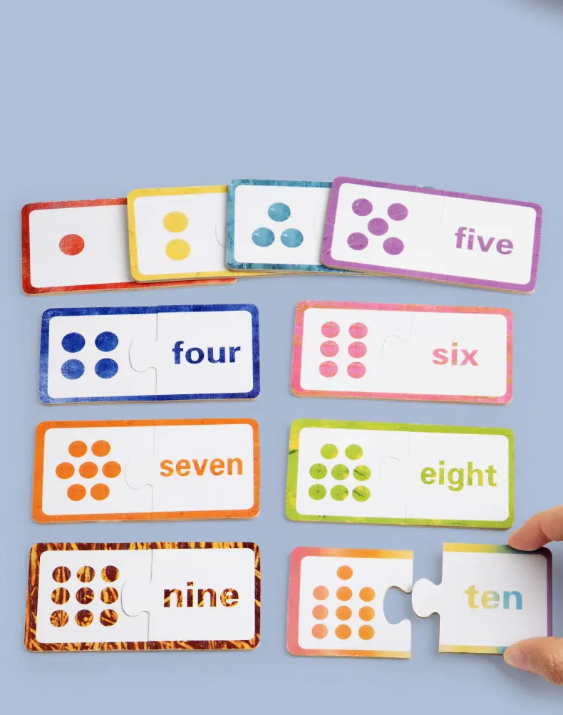 Wooden Number Matching Puzzle Toys