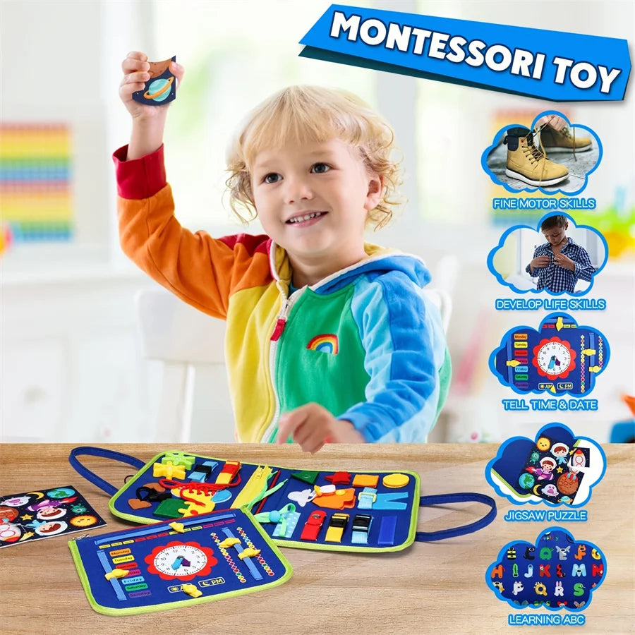 Activity Developing Sensory Board For Kids