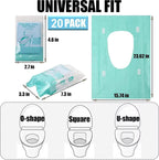 Toilet Seat Disposable Covers (1 Pack 20 Pieces)