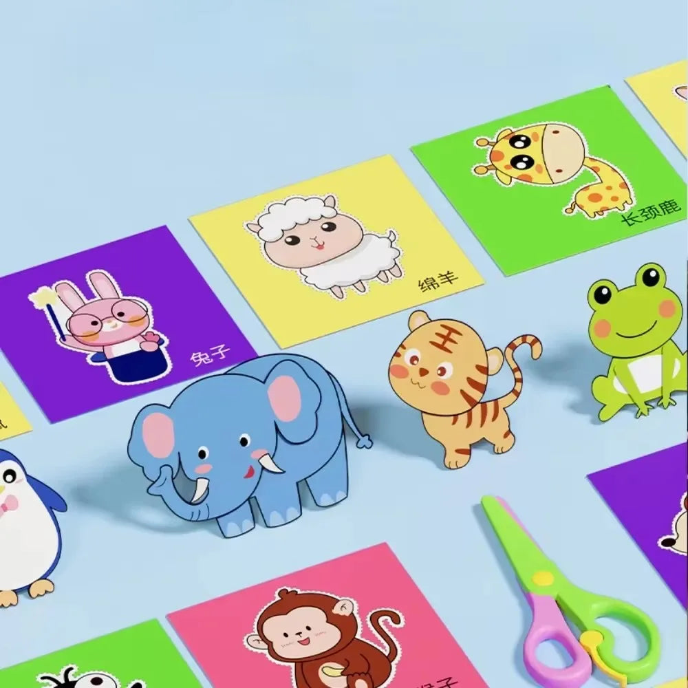 48Pcs Handmade Paper Cut Book Kids