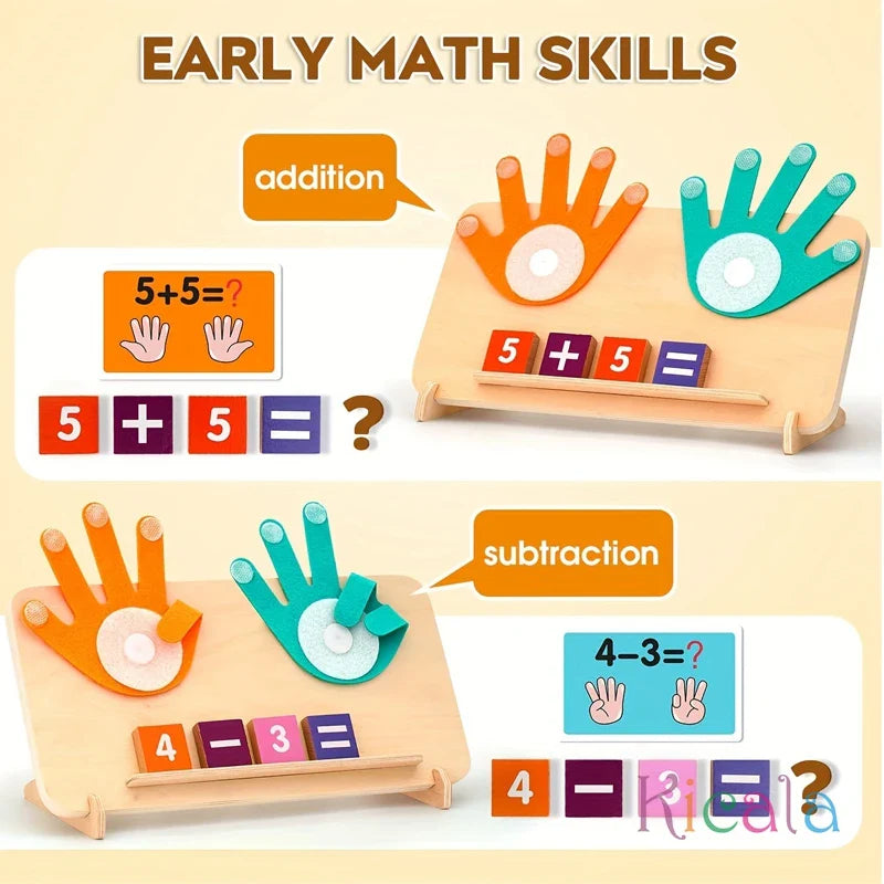 Math Addition Subtraction Cognitive Matching Board