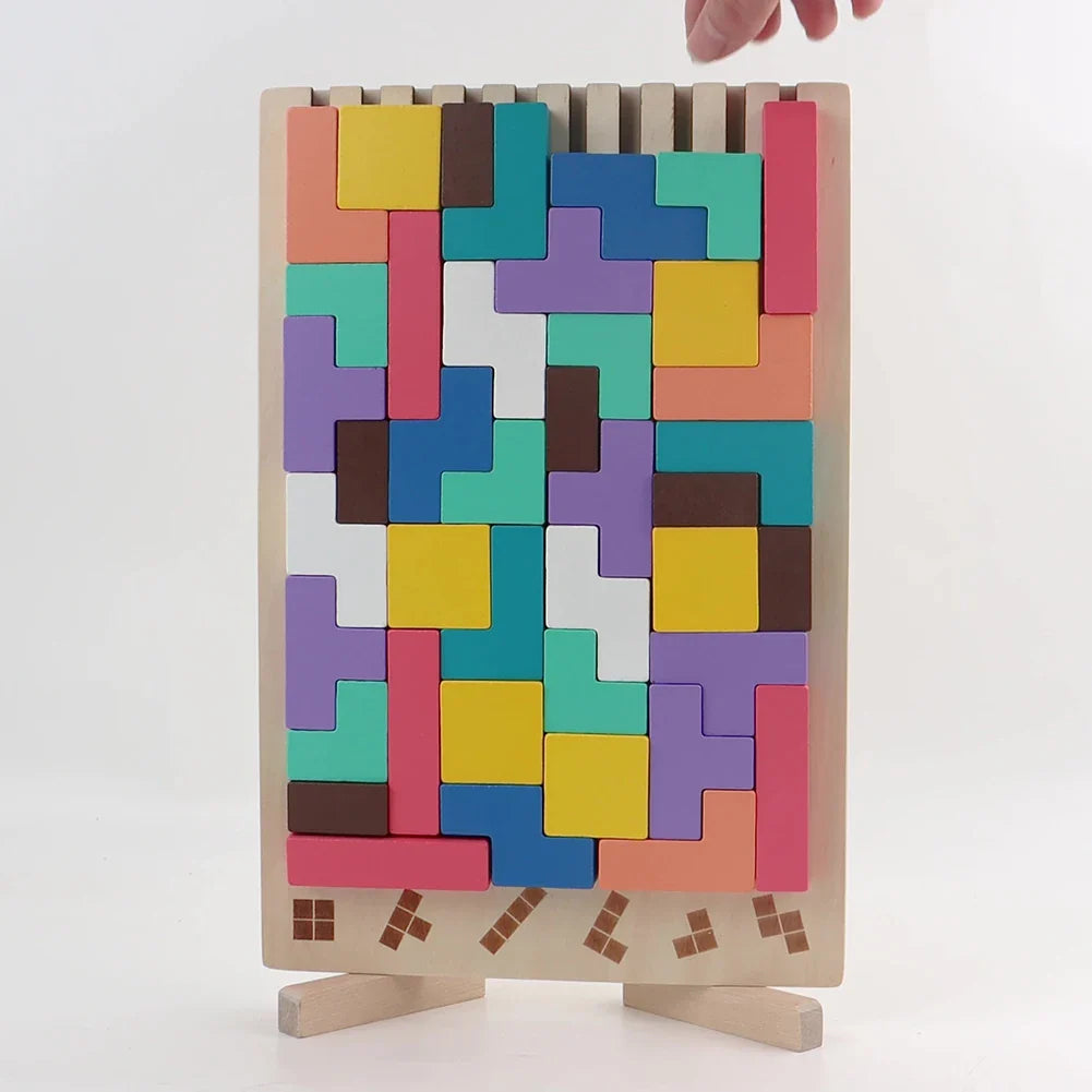 Wooden Russian Blocks Puzzle Brain Teasers
