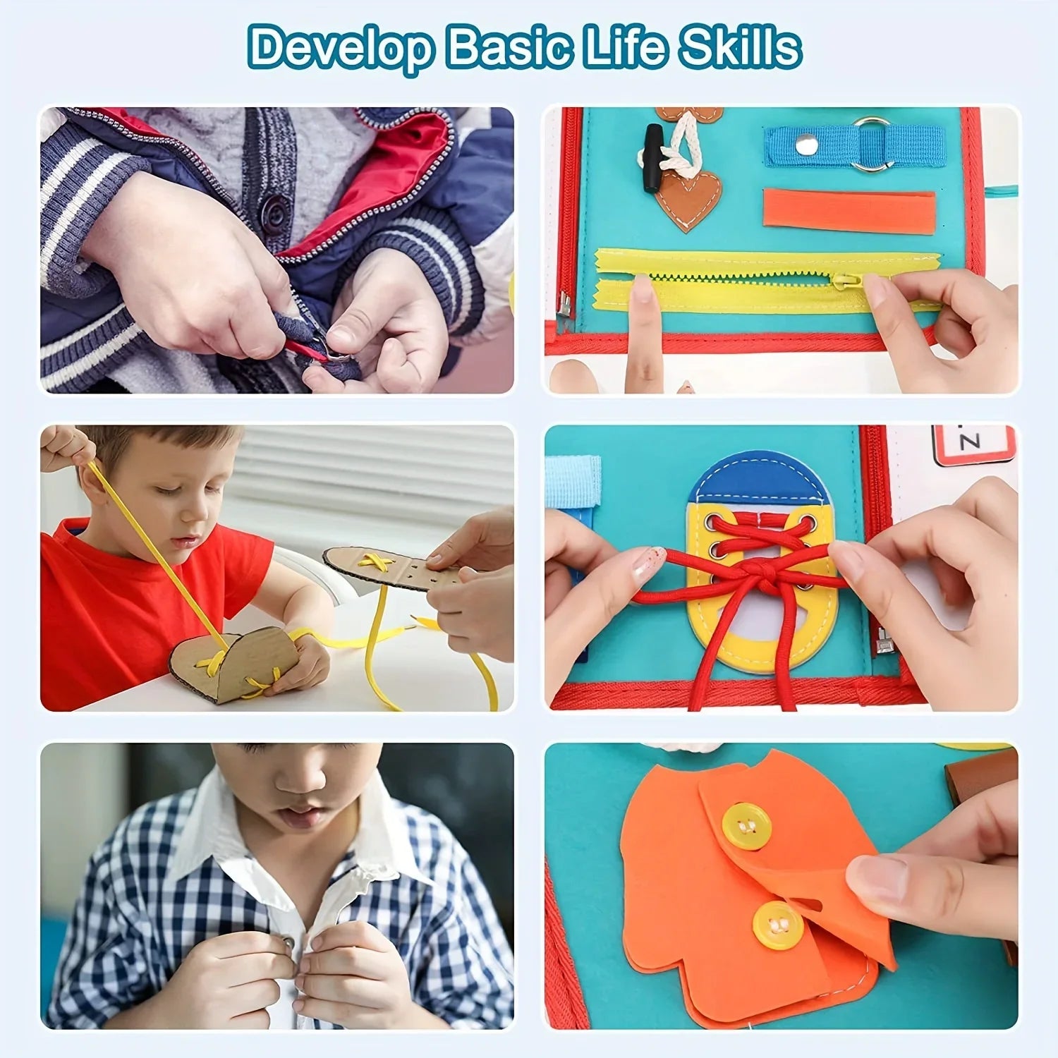 Activity Developing Sensory Board For Kids