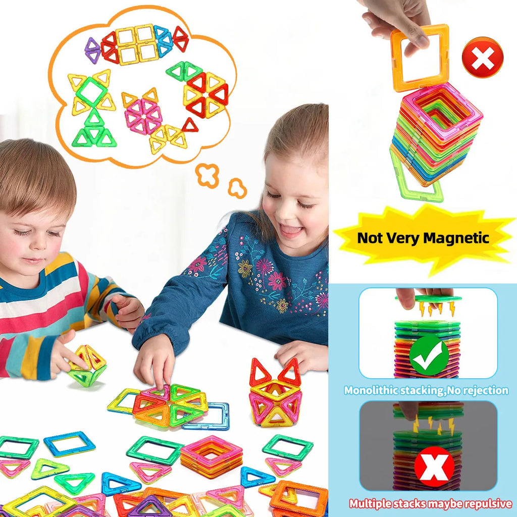60 PCs Magnetic Building Blocks