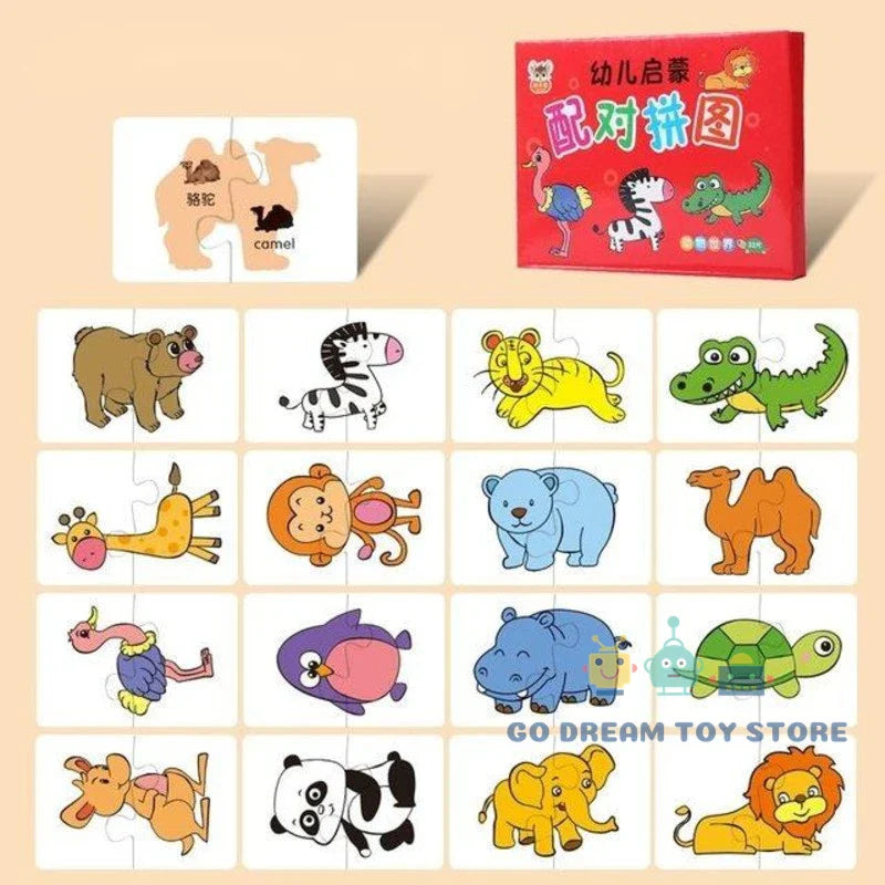 32Pcs Toddler  Animal Shape Puzzle
