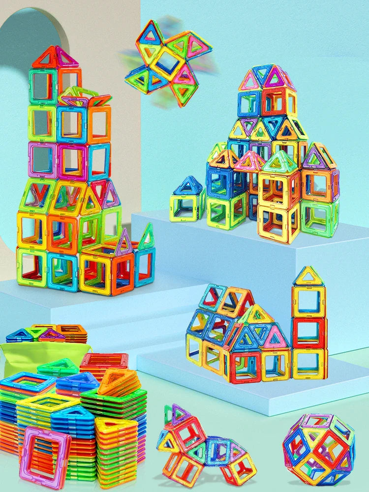 60 PCs Magnetic Building Blocks