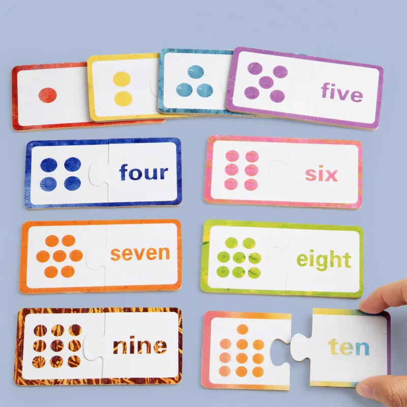 Wooden Number Matching Puzzle Toys