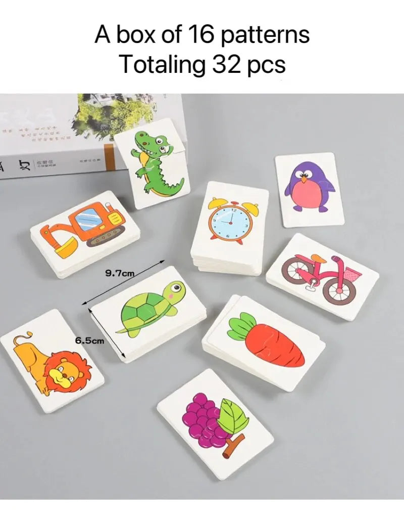 32 Pcs Enlightenment Card Matching Puzzle