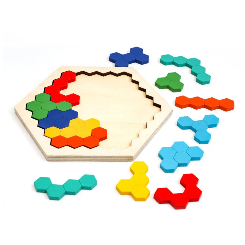 Kids Preschool 3D Wooden Tangram Puzzle