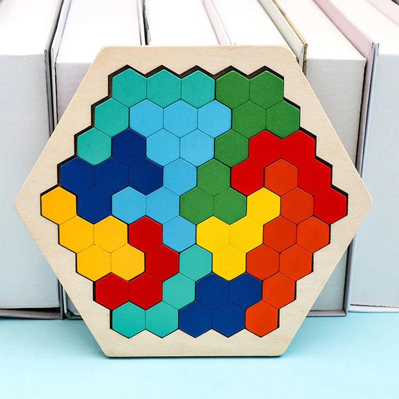 Kids Preschool 3D Wooden Tangram Puzzle
