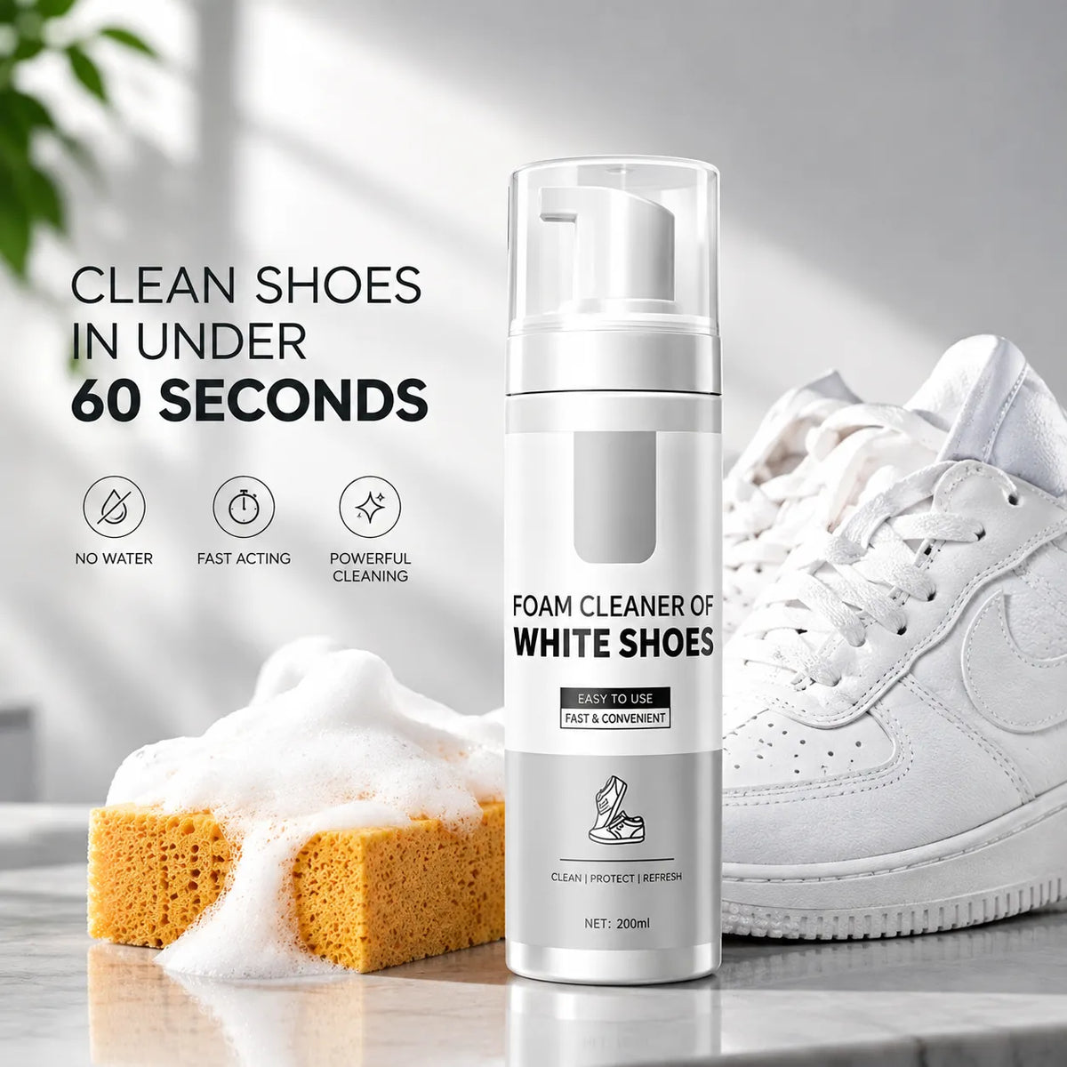 Water-Free Foam Shoe Cleaner