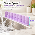 Flexible Silicone Sink Splash Guard | Waterproof Countertop Water Barrier