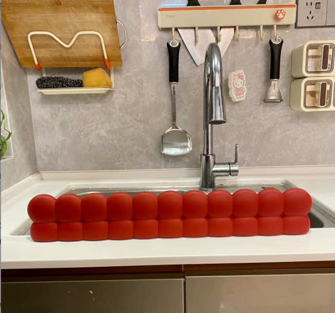 Flexible Silicone Sink Splash Guard | Waterproof Countertop Water Barrier