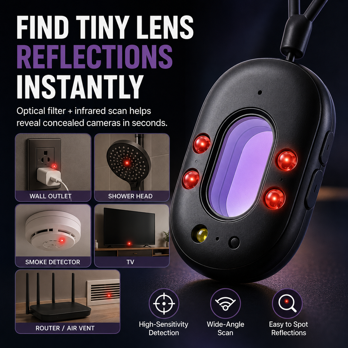 🛡️ Hidden Camera Detector – Spot Hidden Lenses Fast & Protect Your Privacy Anywhere 🔍