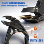 ⏳Time-Limited Special⏰Stainless Steel Nail Clippers With Splash Guard – Large opening for ingrown nails & foot care ✂️👣
