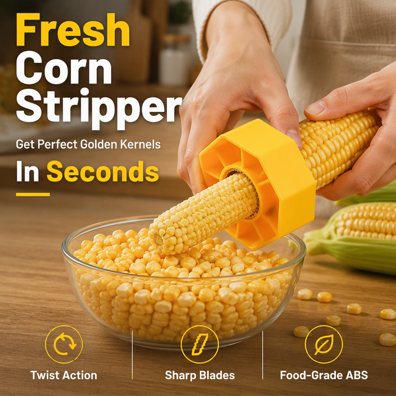 🥳 Hot Seller 🥳💞 Over 50,000 units sold! Corn Huskers—with stainless steel blades and a non-slip handle for clean, effortless use. Peel corn in seconds—get yours now! ✅